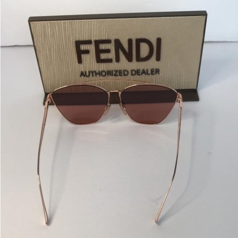 Fendi 64mm Cat Eye Sunglasses FF0438/S ROSE GOLD - Picture 5 of 12